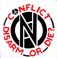 Conflict- Disarm Or Die? sticker (st903)