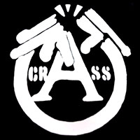 Crass- Cracked Gun sticker (st1043)