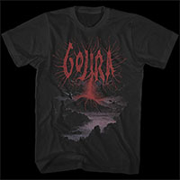 Gojira- Volcano on a black shirt