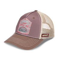 Friday The 13th- Welcome To Camp Crystal Lake on a brown/cream trucker hat