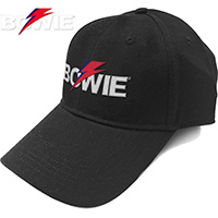 David Bowie- Aladdin Sane Bolt Logo on a black baseball hat