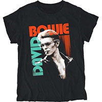 David Bowie- Smoking on a black shirt