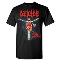 Deicide- Once Upon The Cross on a black shirt