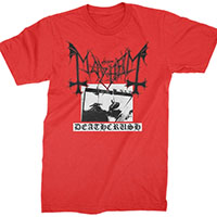 Mayhem- Deathcrush on a red shirt