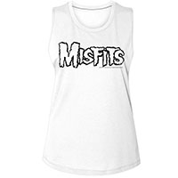 Misfits- Logo on a white girls tank shirt