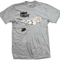 Minor Threat- Out Of Step on a silver shirt