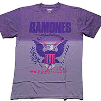 Ramones- Mondo Bizarro on a light/dark purple dip dye ringspun cotton shirt