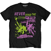 Sex Pistols- Never Mind The Sex Pistols (Japanese Design) on a black ringspun cotton shirt