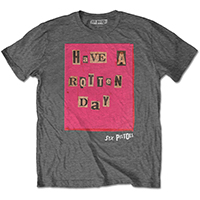 Sex Pistols- Have A Rotten Day on a charcoal shirt