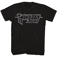 Thin Lizzy- Logo on a black shirt