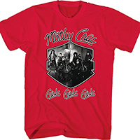 Motley Crue- Girls Girls Girls on a red shirt