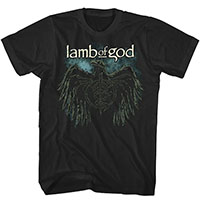 Lamb Of God- Crow With Symbol on a black shirt