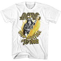 AC/DC- High Voltage 76 Tour on a white shirt