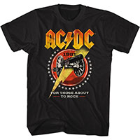 AC/DC- 1981 For Those About To Rock (Color Print) on a black shirt