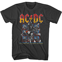 AC/DC- Blow Up Your Video on a charcoal shirt