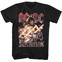 AC/DC- 74 Jailbreak on a black shirt