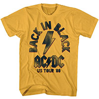 AC/DC- Back In Black US Tour '80 on a ginger shirt