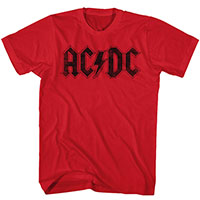 AC/DC- Logo on a red shirt