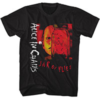 Alice In Chains- Jar of Flies on a black ringspun cotton shirt