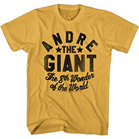 Andre The Giant- 8th Wonder Of The World on a ginger shirt