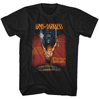 Army Of Darkness- What it Got Was Him (Arms Raised) on a black shirt