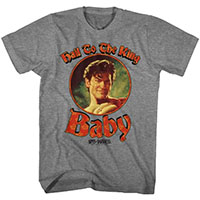 Army Of Darkness- Hail To The King, Baby on a graphite heather shirt