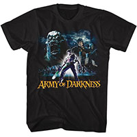 Army Of Darkness- Night Sky on a black shirt