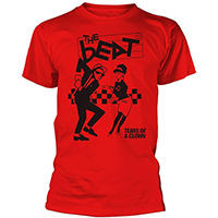 English Beat (The Beat)- Tears Of A Clown on a red ringspun cotton shirt