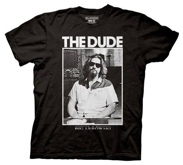 Big Lebowski- The Dude Photo on a black shirt (Sale price!)