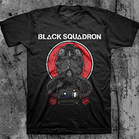 Star Wars/Metal Mashup- Black Squadron Pilot on a black ringspun cotton shirt (Black Sabbath) (Sale price!)