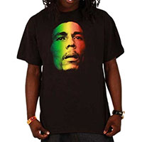 Bob Marley- Face on front, Quote on back on a black shirt