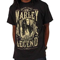 Bob Marley- Legend on a black shirt