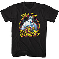 Bill & Teds Excellent Adventure- Wyld Stallyns World Tour on a black shirt