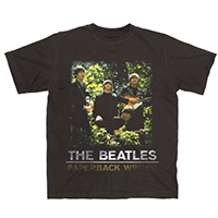 Beatles- Paperback Writer on a black ringspun cotton shirt