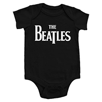 Beatles- Logo on a black onesie 