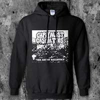 Capitalist Casualties- The Art of Ballistics on a black hooded sweatshirt (Sale price!)