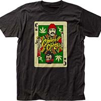 Cheech And Chong- Playing Card on a black ringspun cotton shirt (Sale price!)