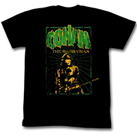 Conan The Barbarian- Green Logo on a black shirt