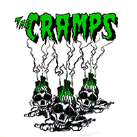 Cramps- Green Logo & Skull Candles on a white ringspun cotton shirt (XXXL Only) (Sale price!)