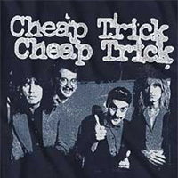 Cheap Trick- Band Pic on a navy ringspun cotton shirt