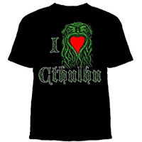 I Love Cthulhu on a black shirt (Sale price!)