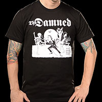 Damned- Music Is The Brandy Of The Damned Cartoon on a black shirt (Sale price!)