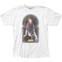 David Bowie- Starry Sitting Boa Pic on a white ringspun cotton shirt (Sale price!)