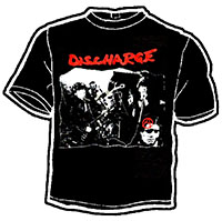 Discharge- Live Pic (Logo Above) on a black shirt