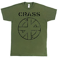 Crass- Logo & Symbol on an army green shirt