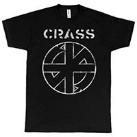 Crass- Logo & Symbol on a black shirt