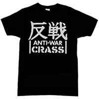 Crass- Anti-War on a black shirt