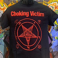 Choking Victim- Pentagram on a black shirt