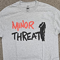 Minor Threat- Logo on a grey shirt