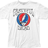 Grateful Dead- Steal Your Face & Logo on a white shirt (Sale price!)